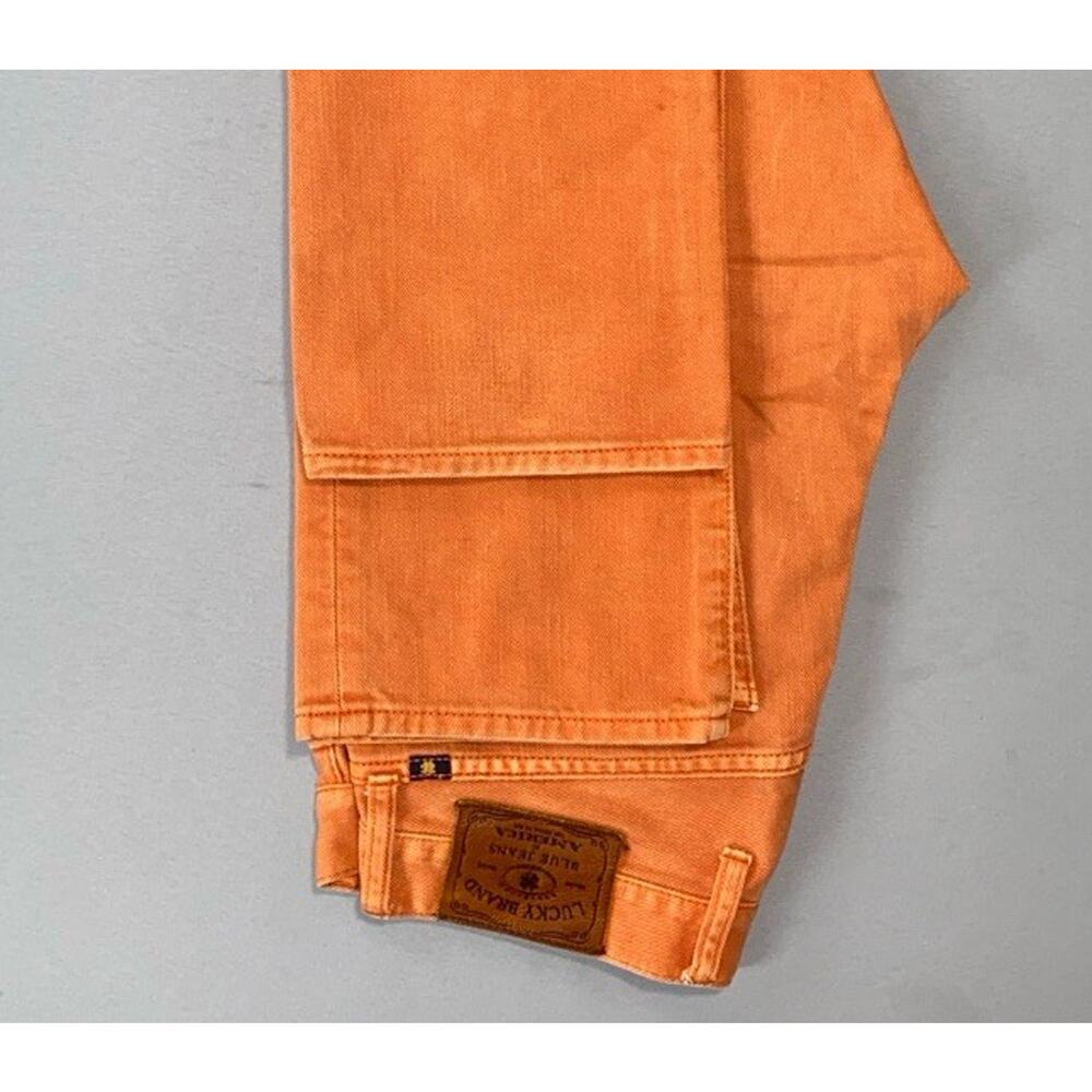 Lucky Brand 121 Heritage Slim 100% Cotton Denim Jeans. Washed Orange, 29X32. GUC - Picture 4 of 9